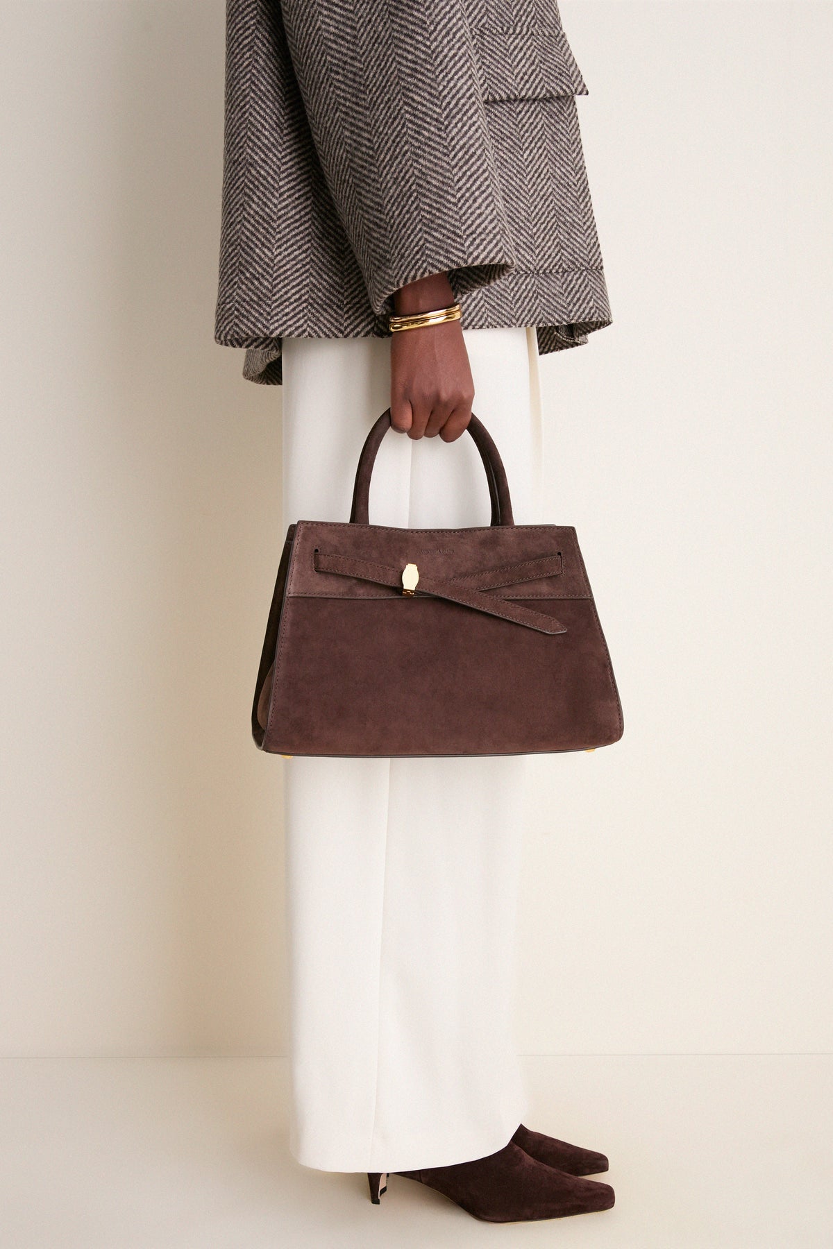 Espresso Suede Veronica Beard Dash Bag