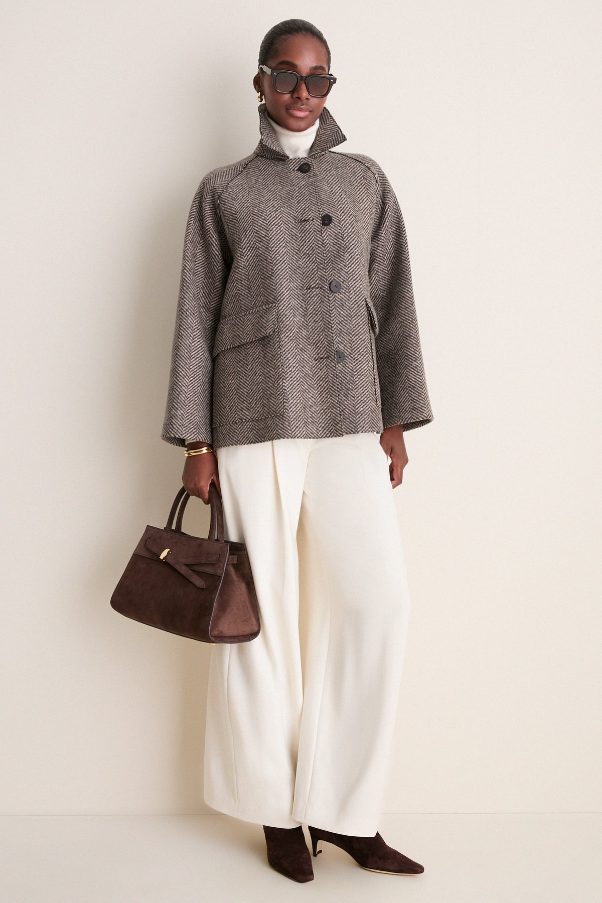 Espresso Suede Veronica Beard Dash Bag