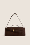 Espresso Suede Veronica Beard Dash Clutch
