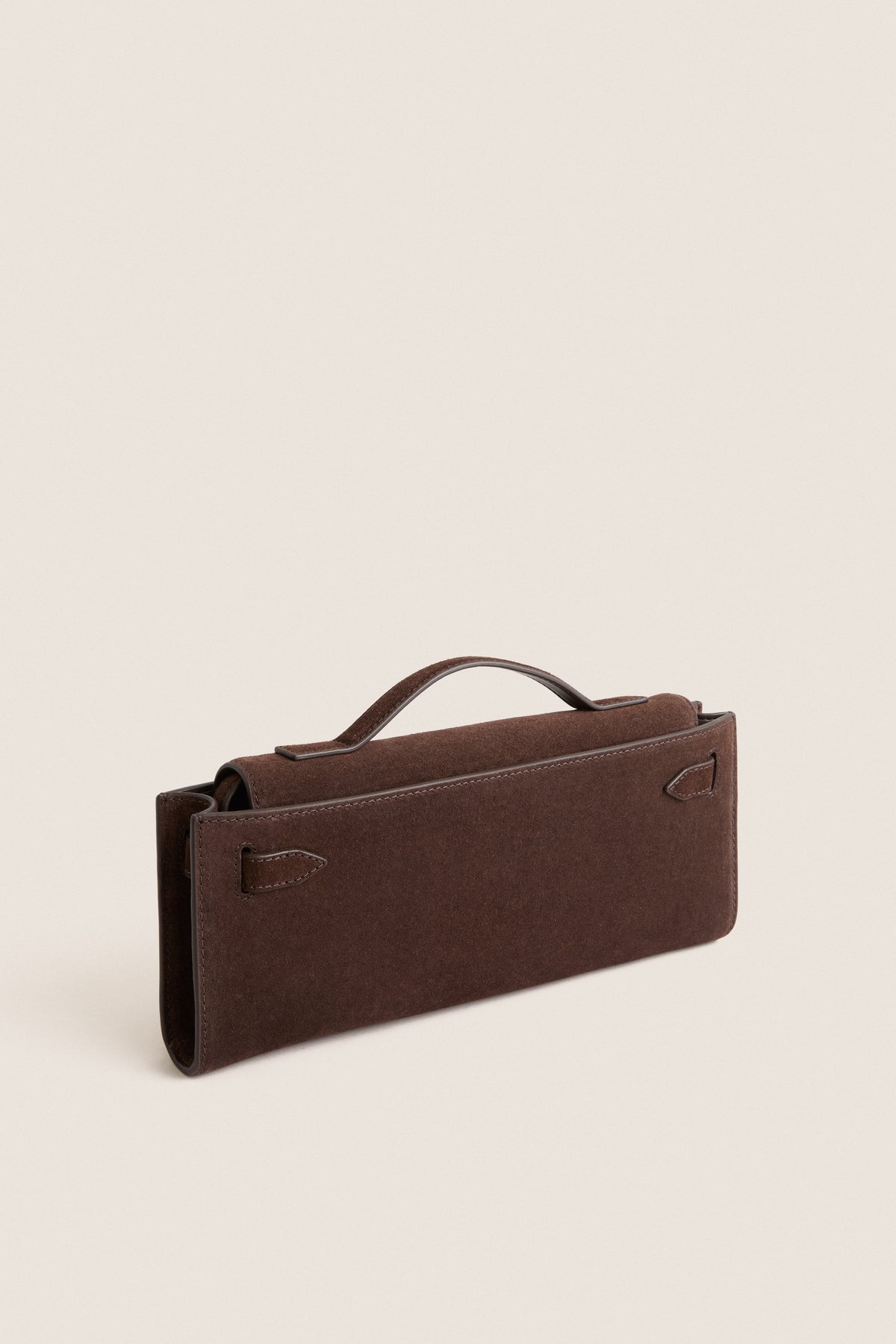 Espresso Suede Veronica Beard Dash Clutch