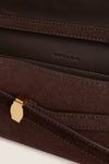 Espresso Suede Veronica Beard Dash Clutch