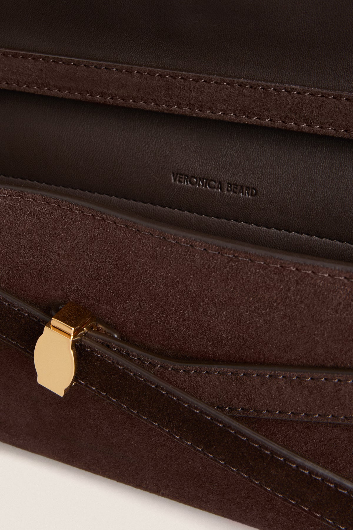 Espresso Suede Veronica Beard Dash Clutch