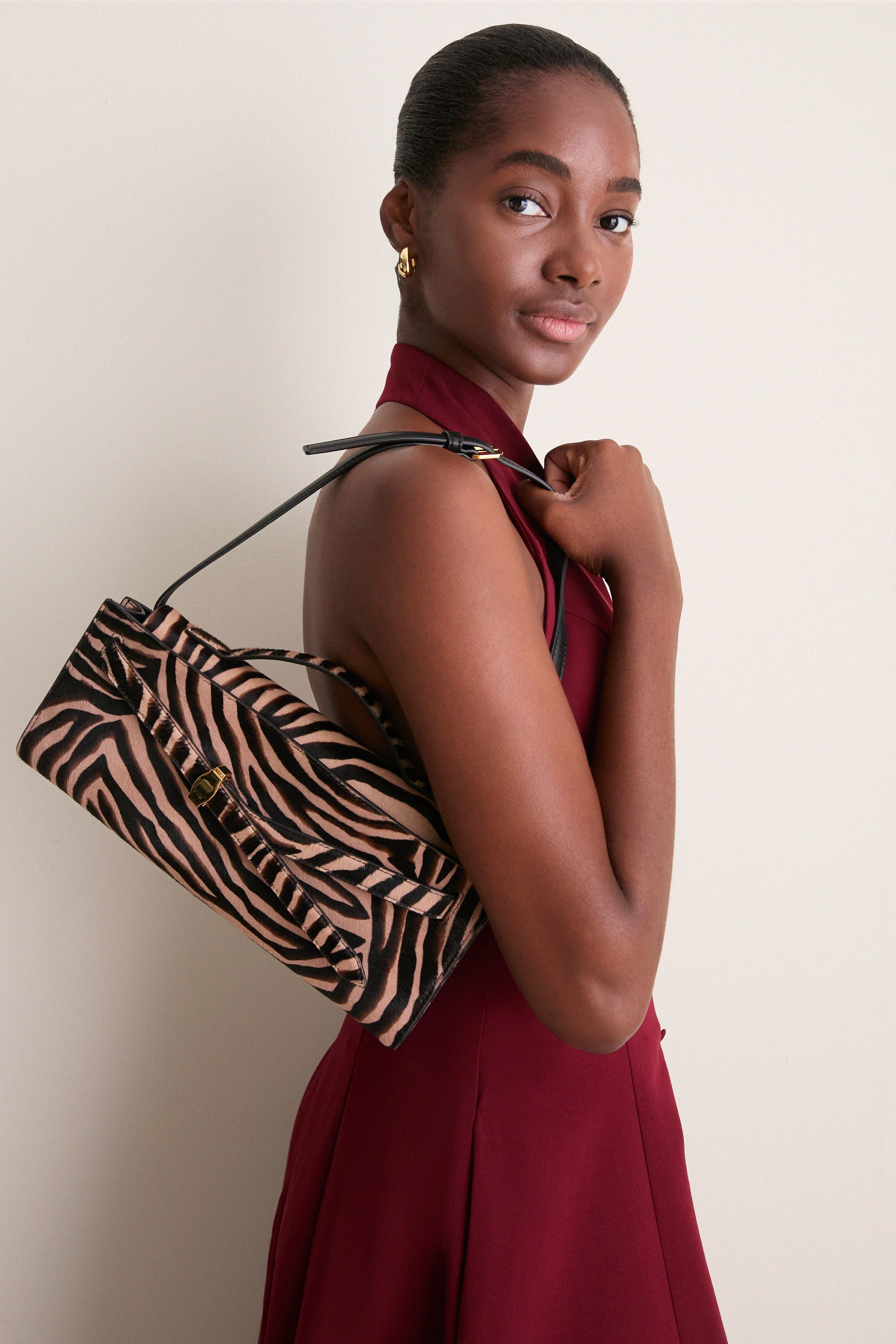 Tan Multi Ziger Veronica Beard Dash Clutch | Veronica Beard