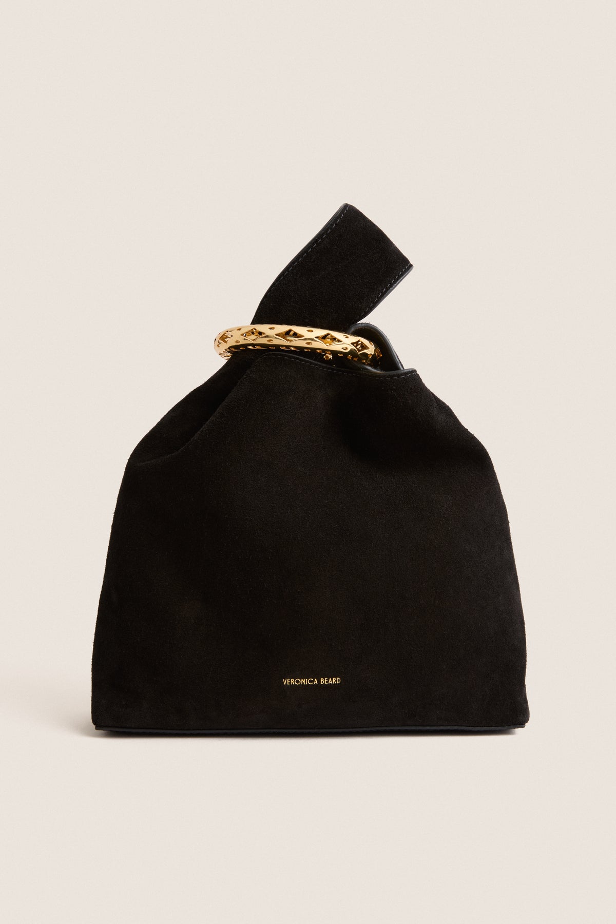 Black Suede Veronica Beard Swing Bag