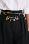 Gold Western Charms Chain Belt