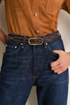 Espresso Studded Loop Belt