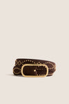 Espresso Studded Loop Belt