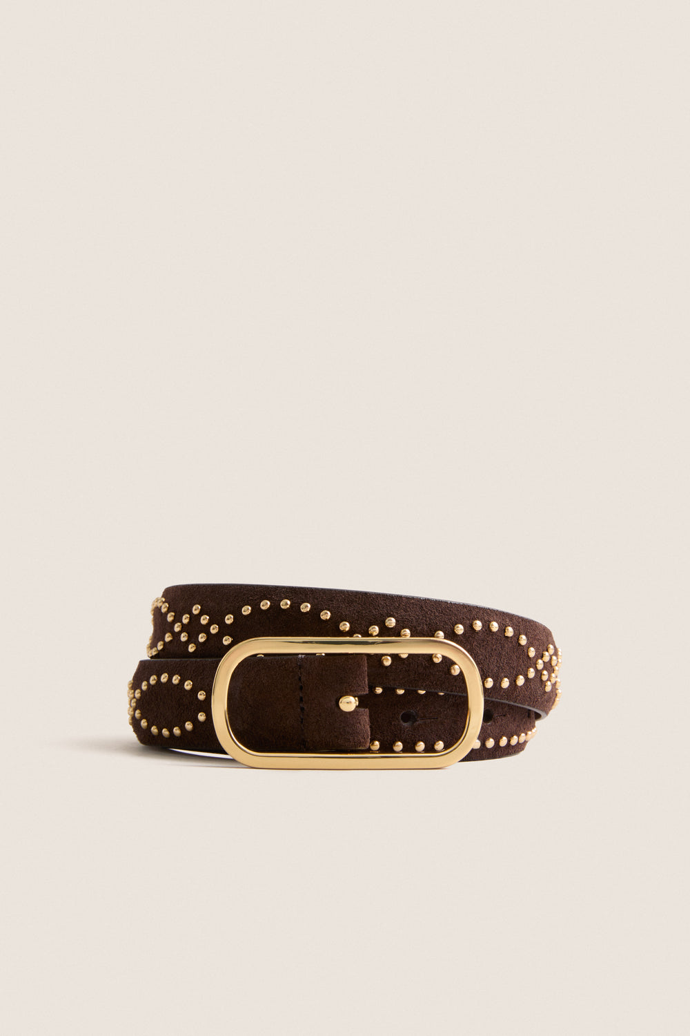 Espresso Studded Loop Belt