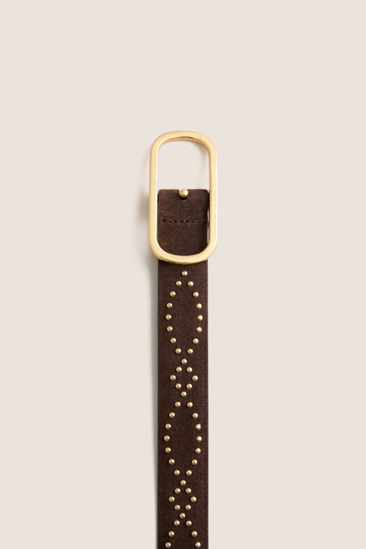 Espresso Studded Loop Belt