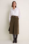 Espresso Suede Double Buckle Arch Belt