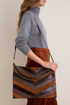 Tobacco Multi Chevron Veronica Beard Vida Bag
