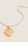 Gold Lucy Williams Medium Engravable Roman Coin Necklace