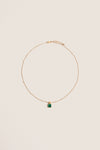 Gold Lucy Williams Square Malachite Necklace