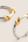 Mixed Lucy Williams Knot Small Hoop Earrings