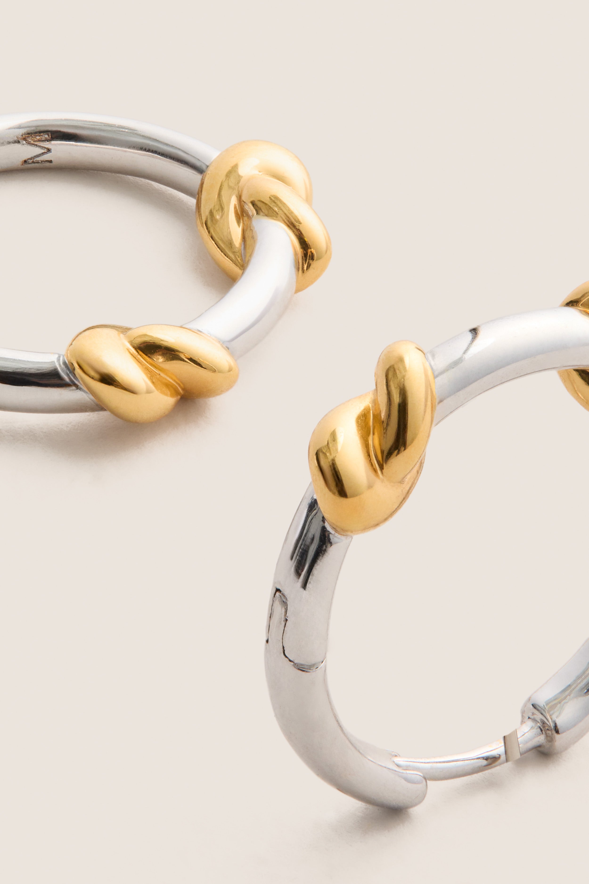 Mixed Lucy Williams Knot Small Hoop Earrings