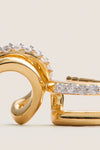 Gold Classic Double Huggie Earrings
