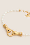 Gold Harris Reed In Good Hands Pearl Bracelet