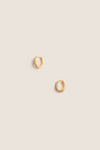 Gold Molten Snow Triple Small Hoop Earrings