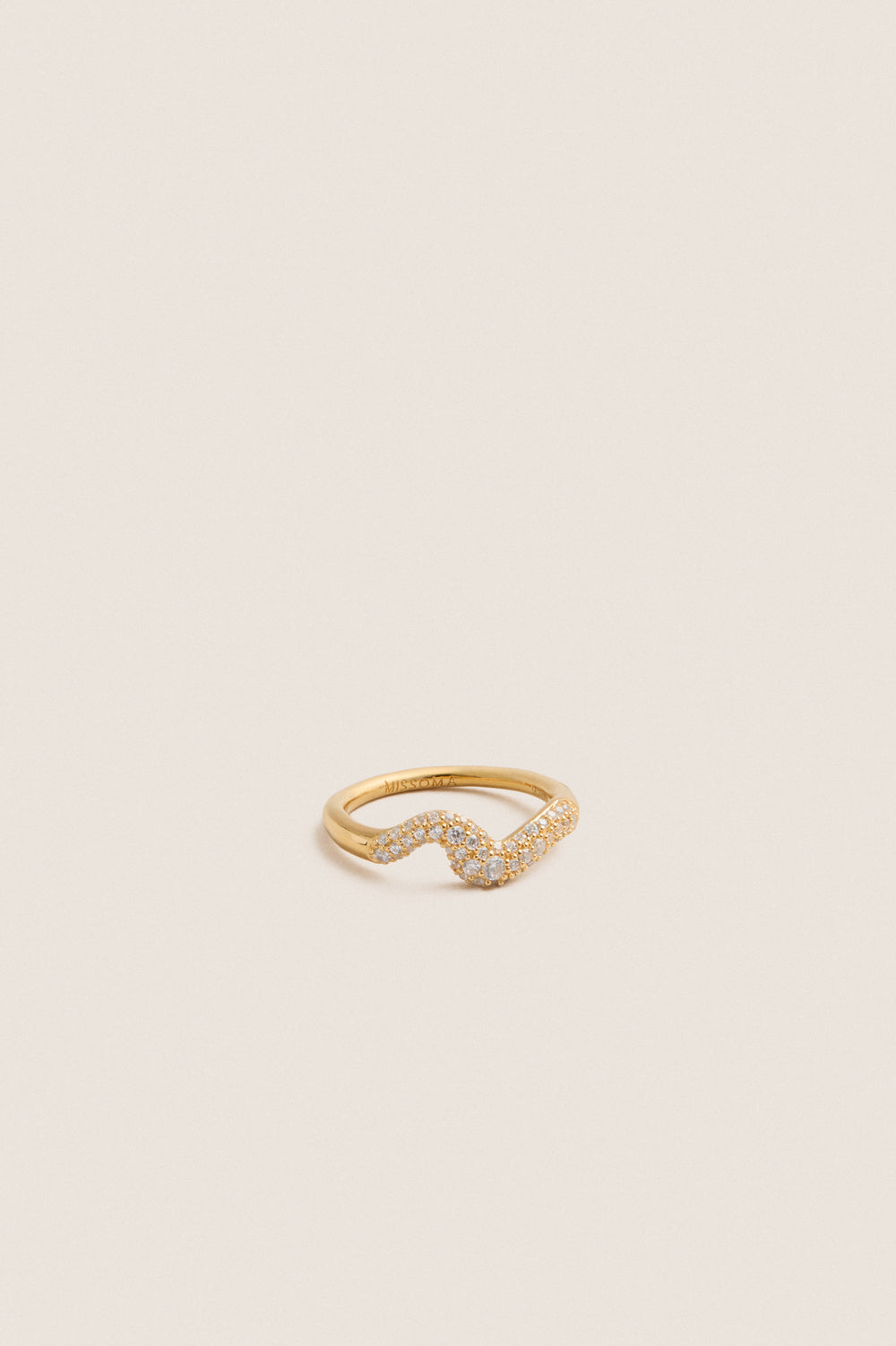 Gold Molten Snow Stacking Ring