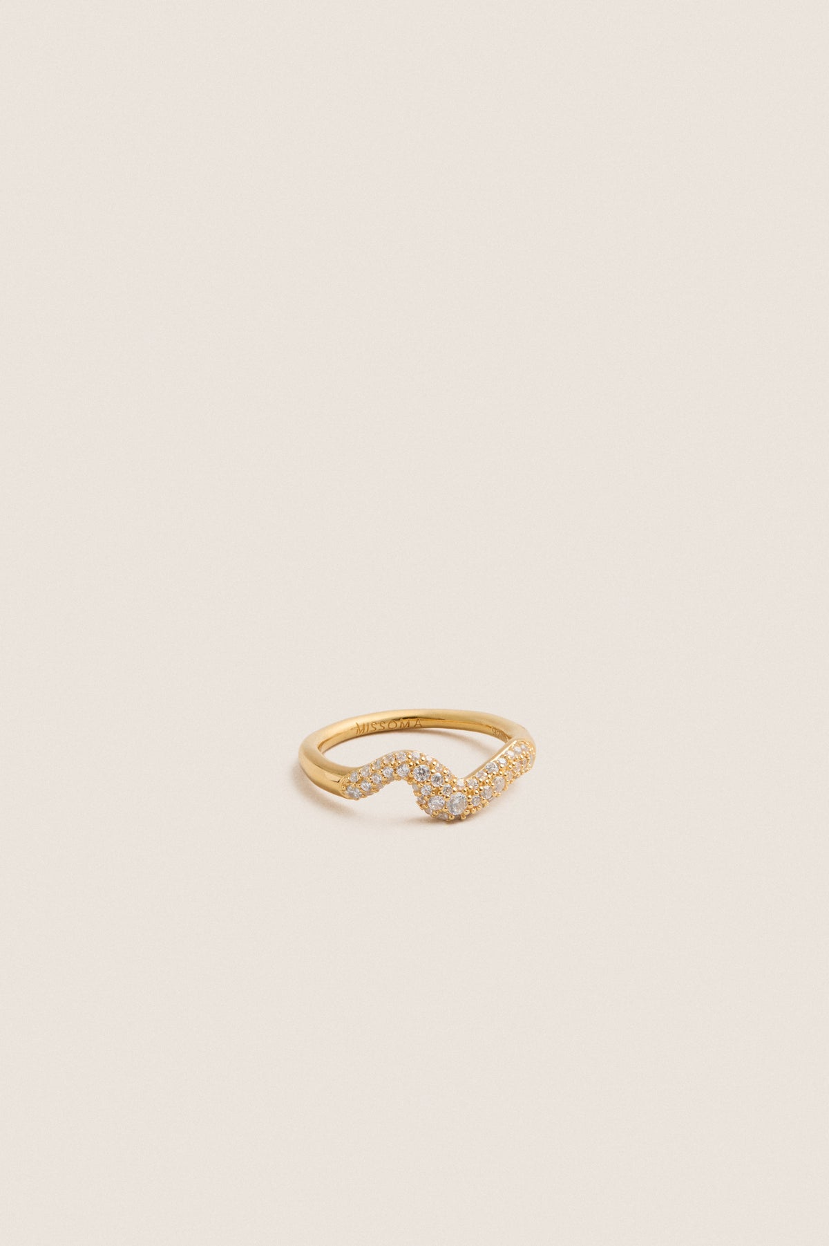 Gold Molten Snow Stacking Ring
