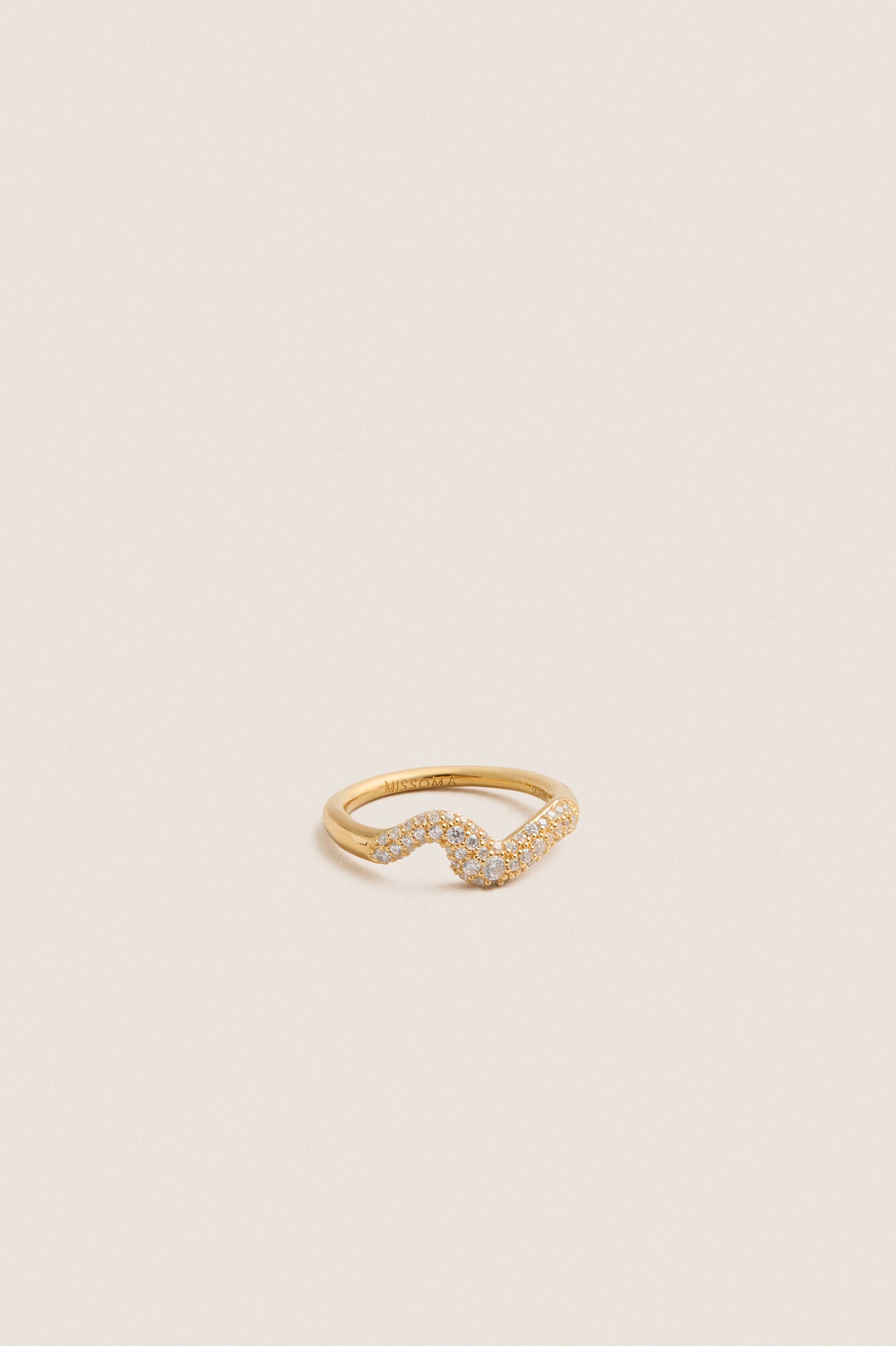 Gold Molten Snow Stacking Ring