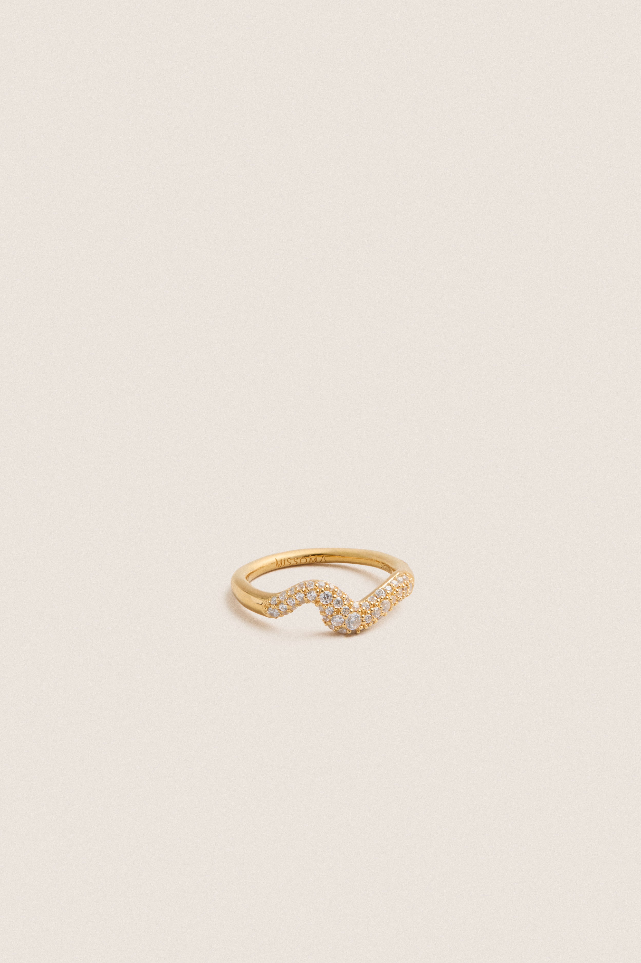 Gold Molten Snow Stacking Ring