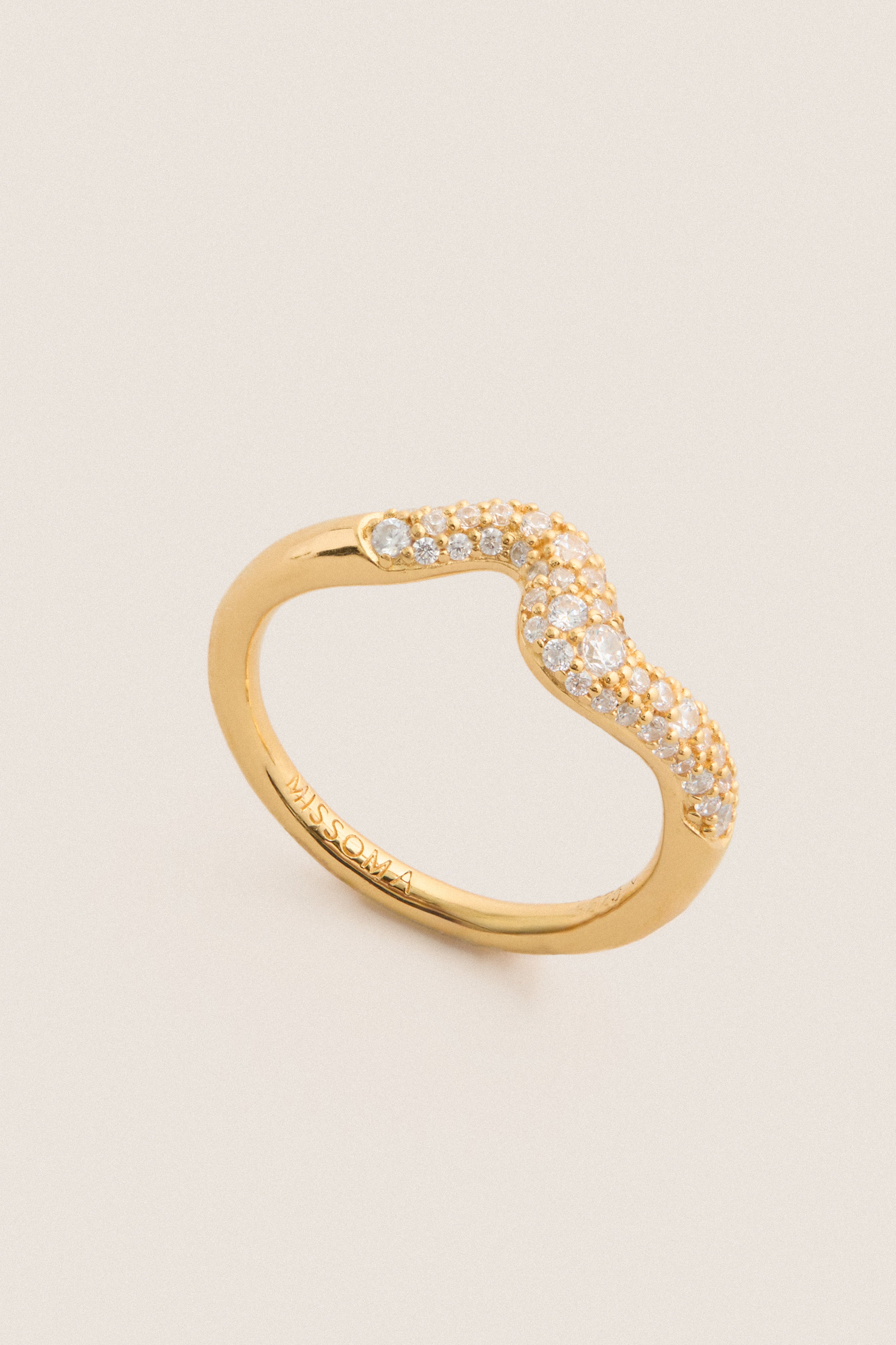 Gold Molten Snow Stacking Ring