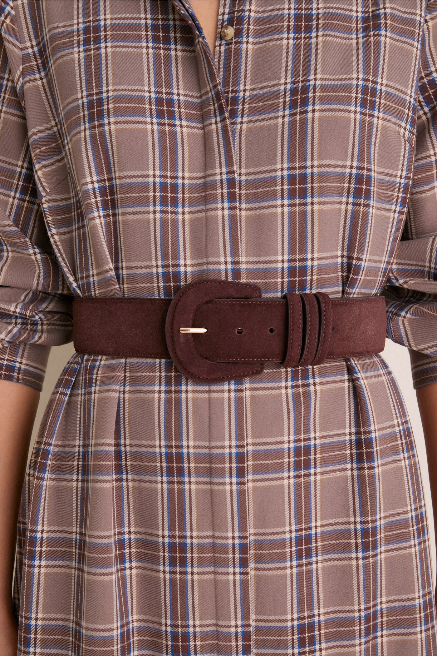 Dark Chocolate Suede Waist Belt