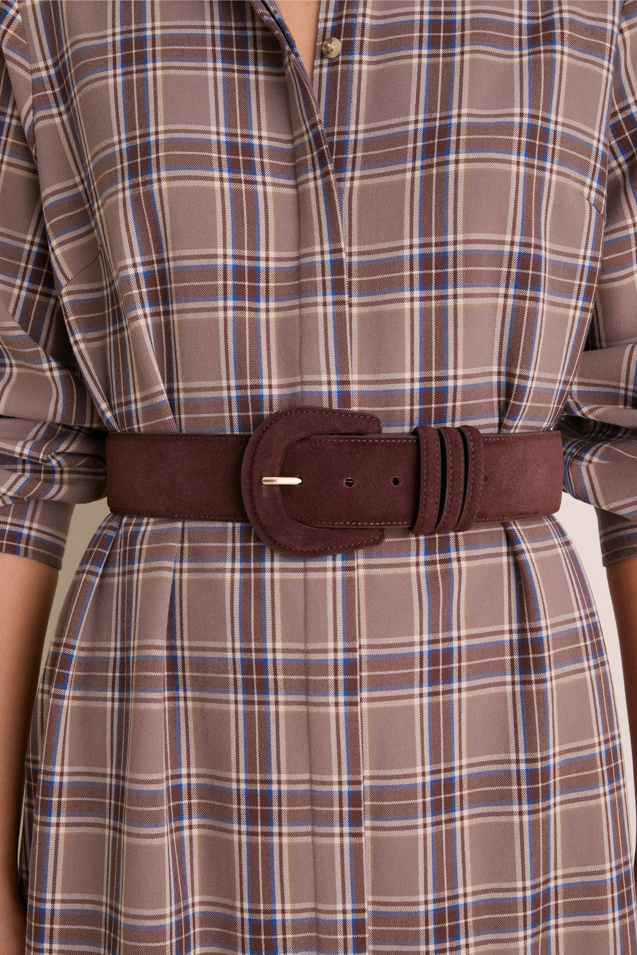 Dark Chocolate Suede Waist Belt
