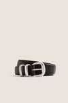Black Eel Skin Embossed Western Belt