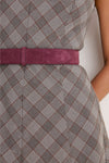 Plum Suede Waist Belt