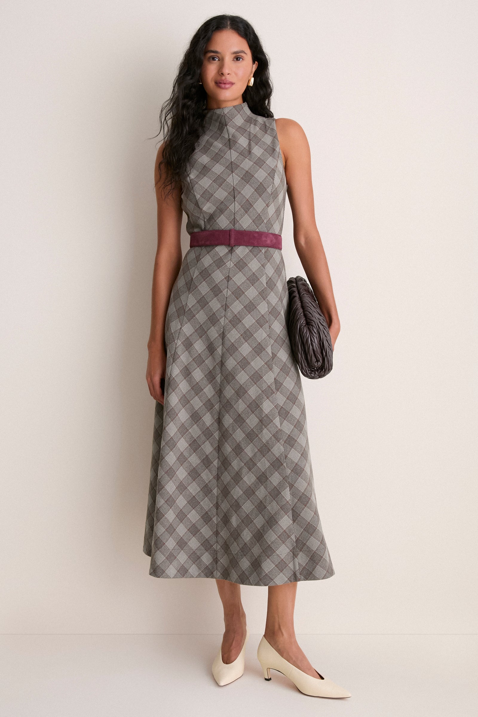 Plum Suede Waist Belt