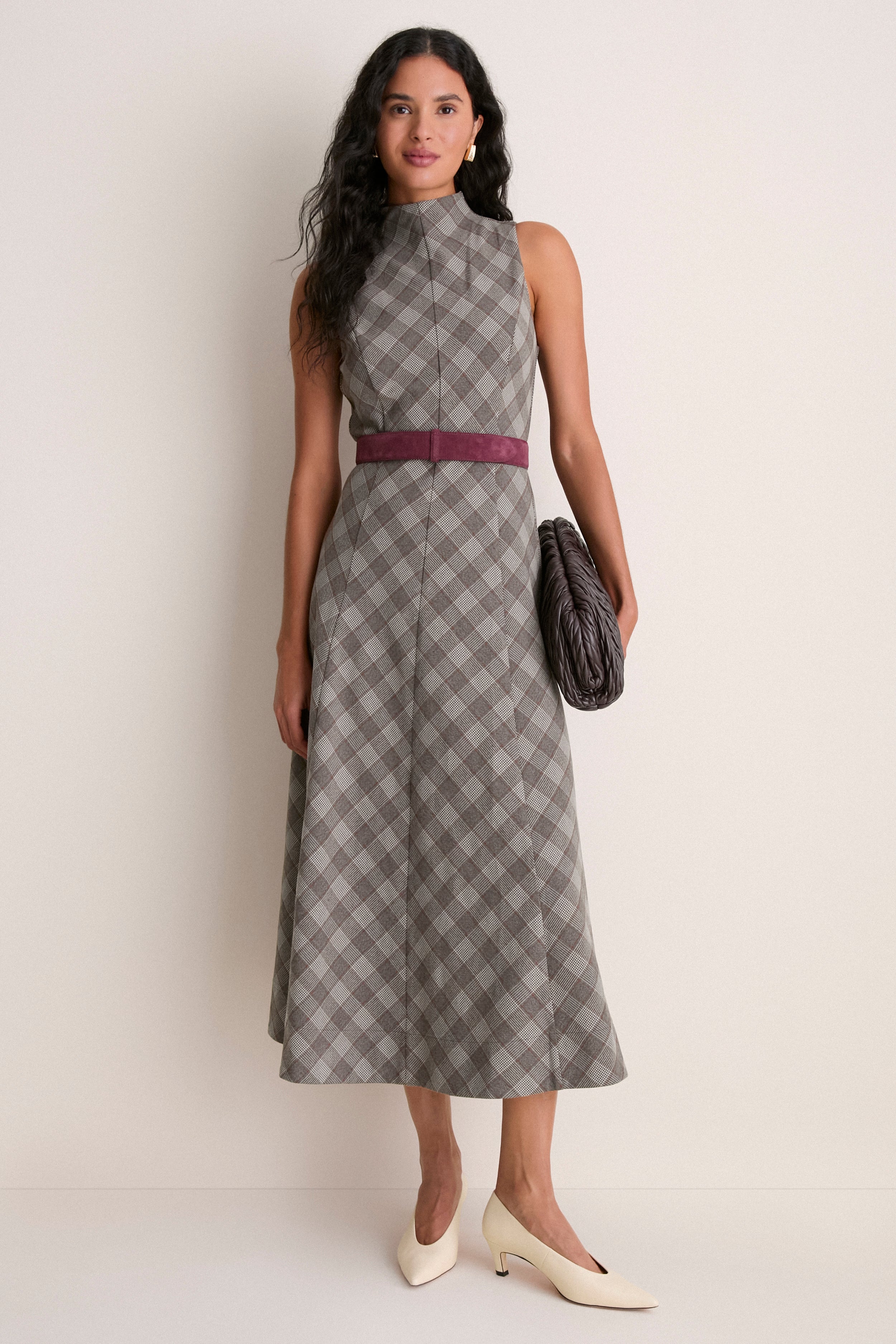 Plum Suede Waist Belt