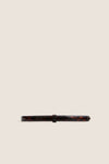 Patent Tortoise Buckless Skinny Belt