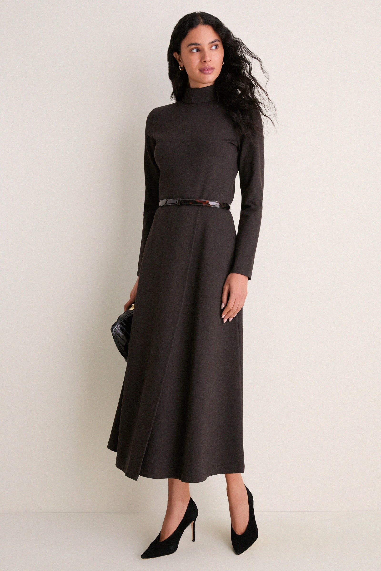 Patent Tortoise Buckless Skinny Belt