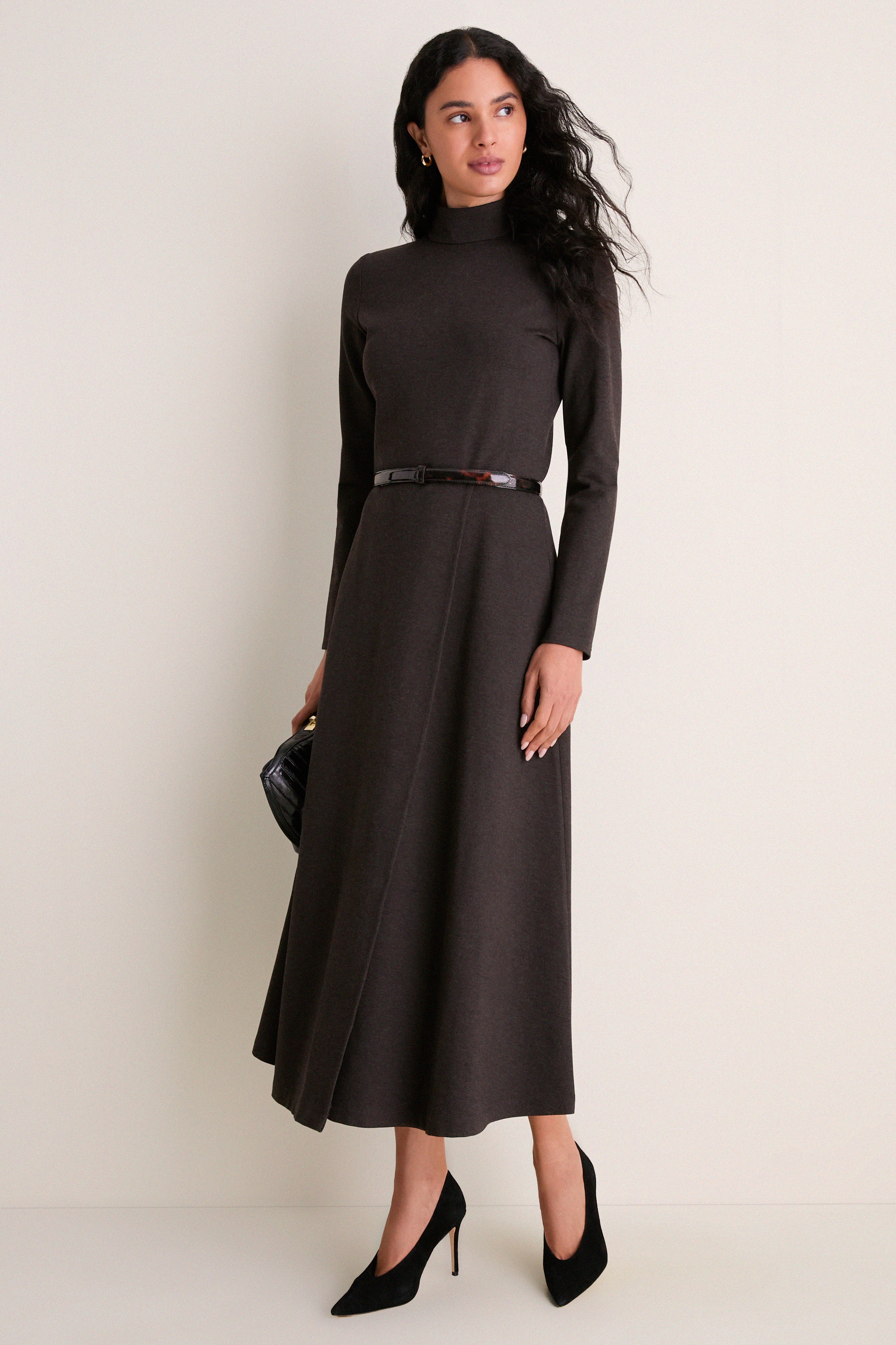 Patent Tortoise Buckless Skinny Belt