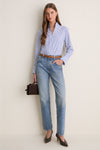 Camel Leather Buckleless Skinny Belt