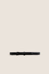 Black Patent Bow Skinny Belt