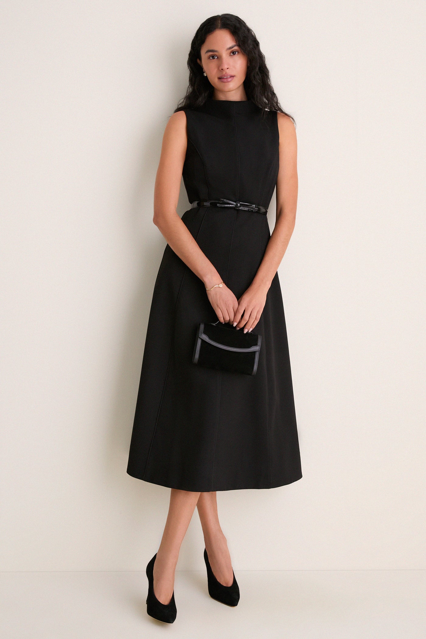 Black Patent Bow Skinny Belt