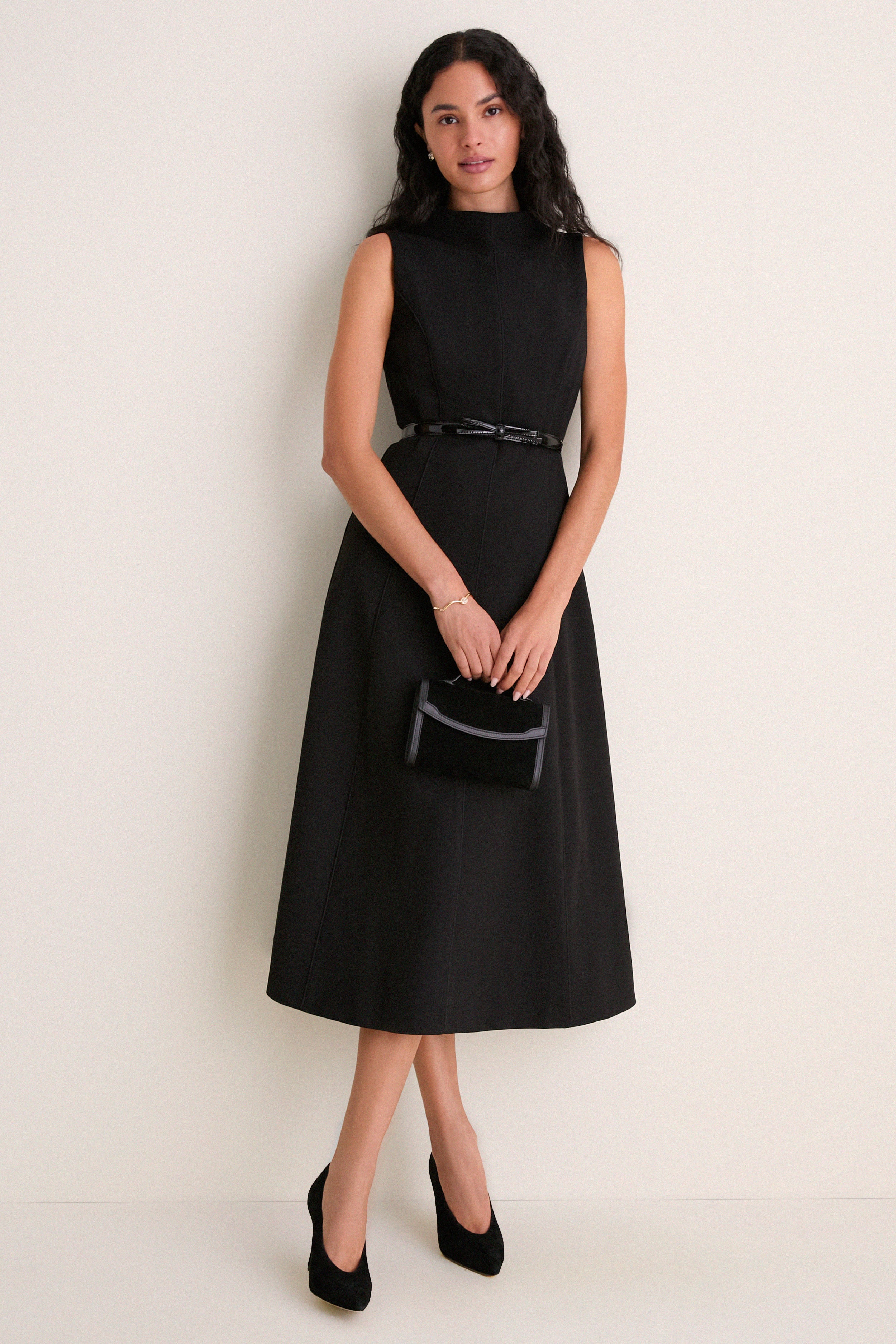 Black Patent Bow Skinny Belt