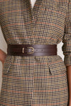 Chocolate Leather Waist Belt