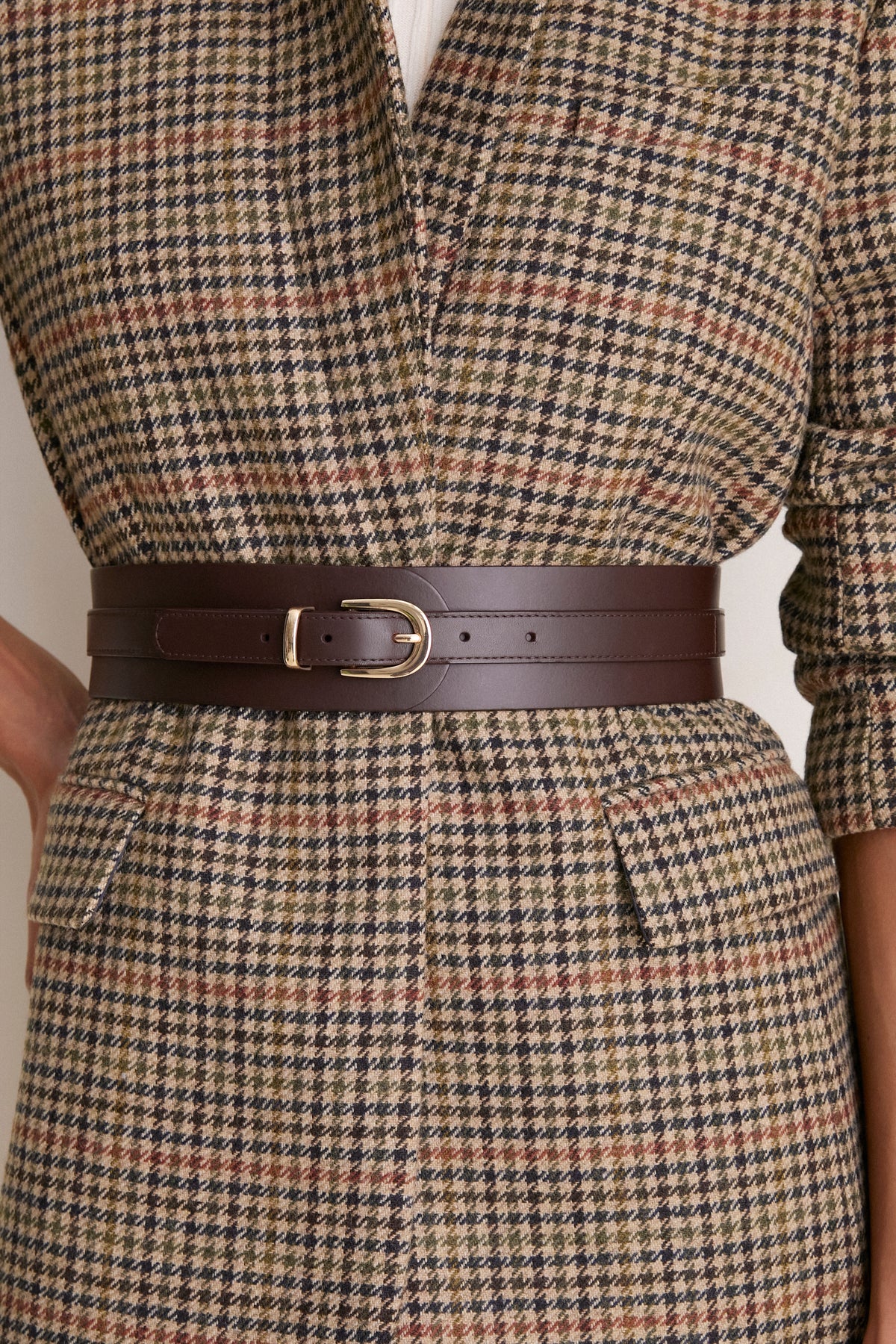 Chocolate Leather Waist Belt