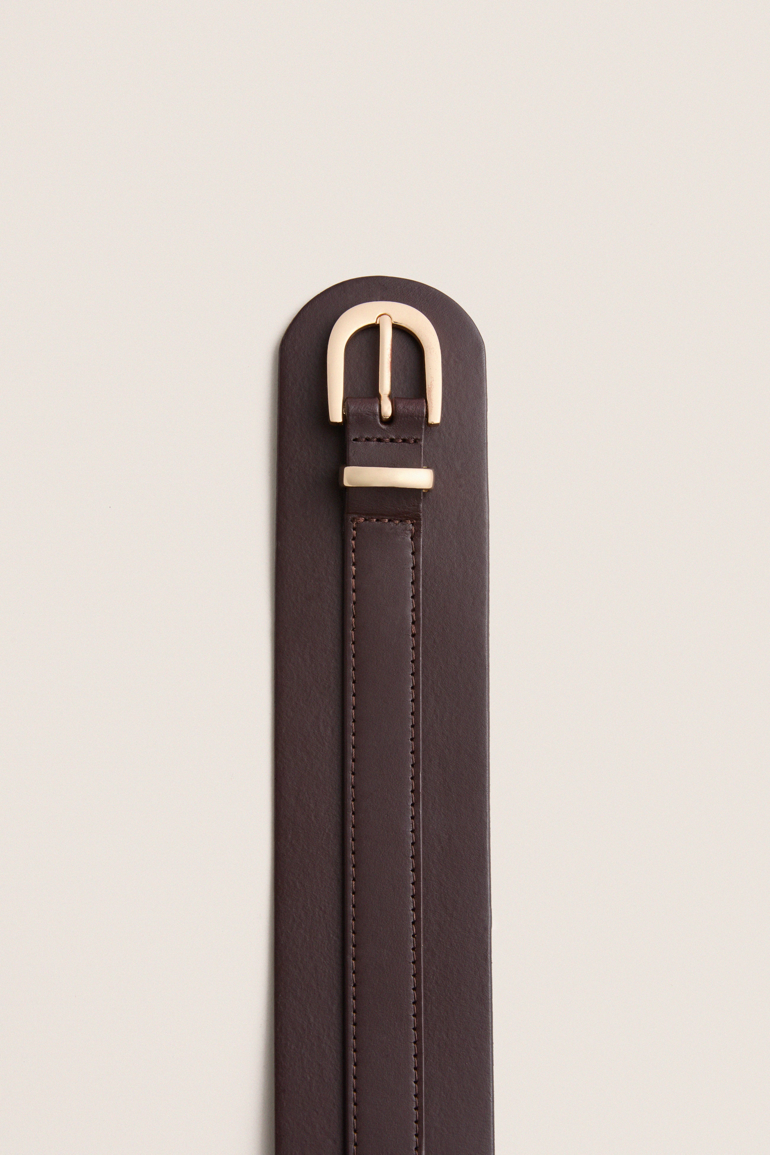 Chocolate Leather Waist Belt