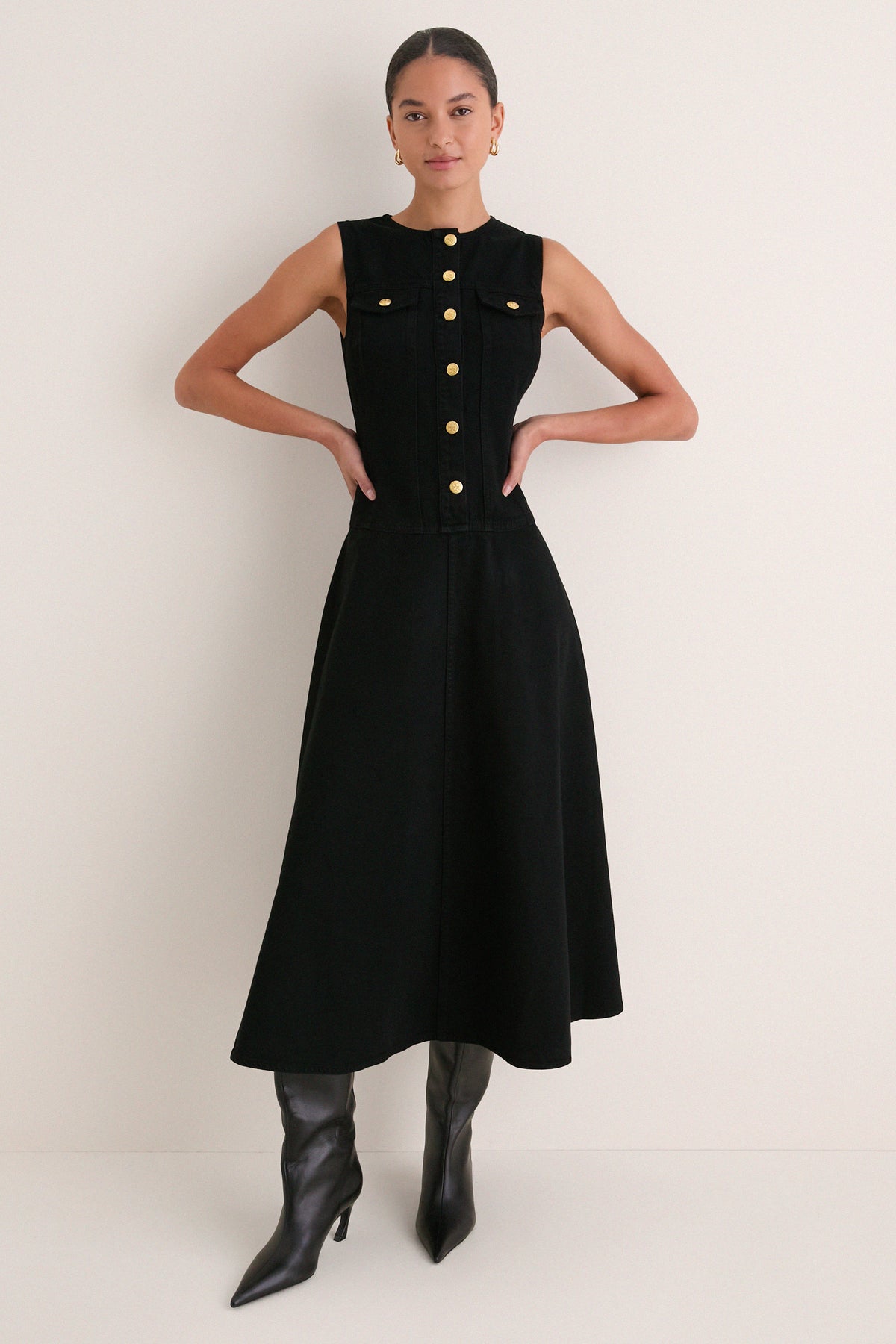 Noir Odella Denim Dress