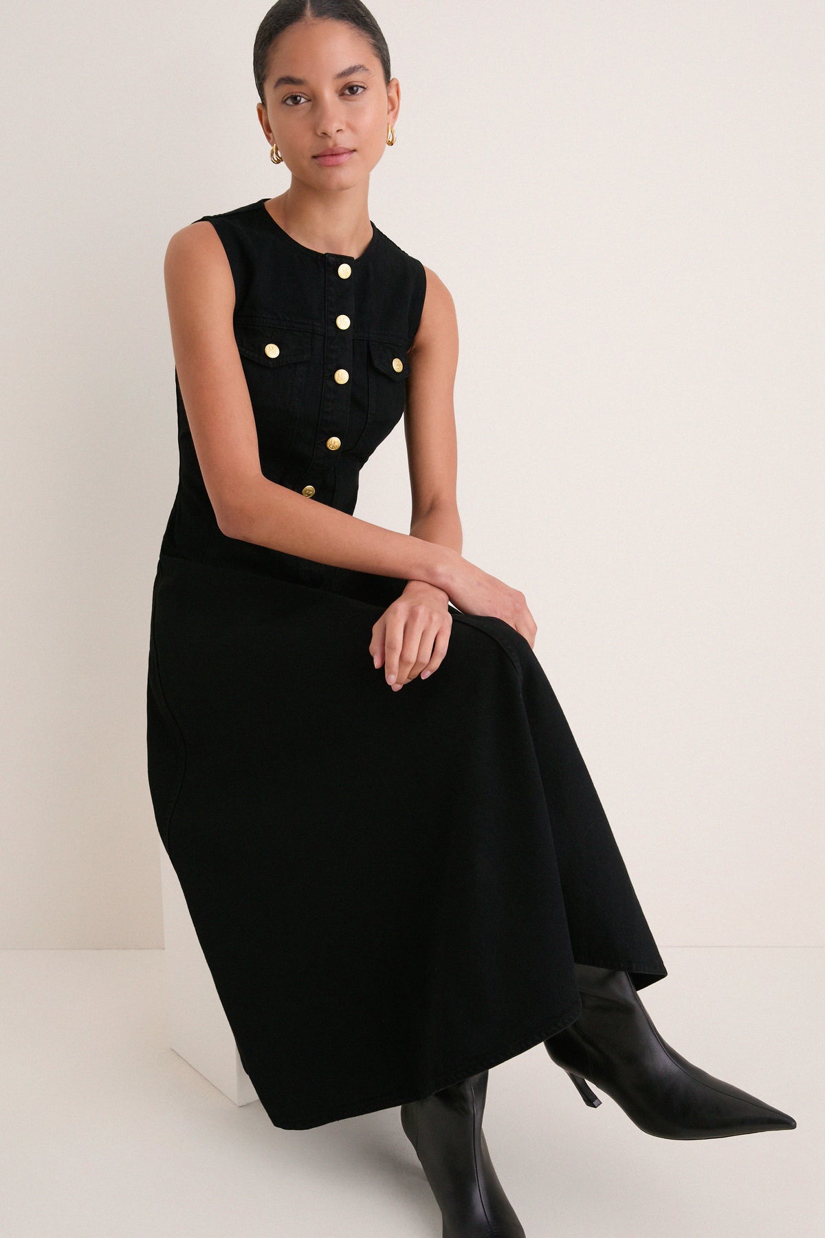Noir Odella Denim Dress