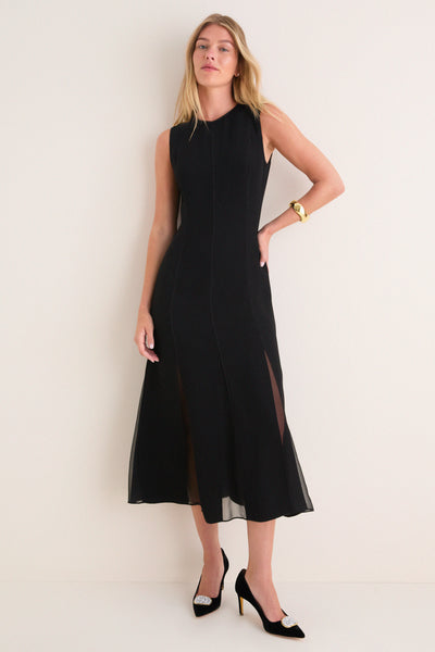 Noir Laure Sleeveless Midi Dress | Ulla Johnson | Tuckernuck