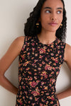Noir Floral Orla Sleeveless Jersey Dress