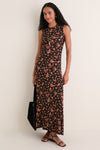 Noir Floral Orla Sleeveless Jersey Dress