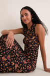 Noir Floral Orla Sleeveless Jersey Dress
