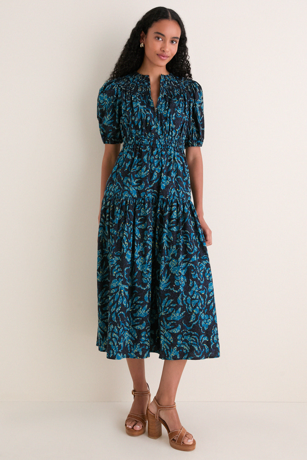 Midnight Othella Short Sleeve Cotton Dress